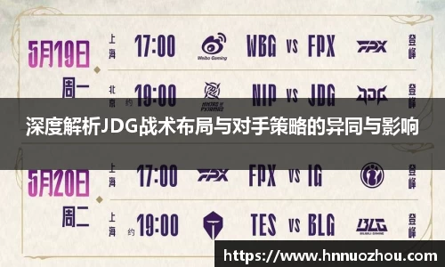 深度解析JDG战术布局与对手策略的异同与影响