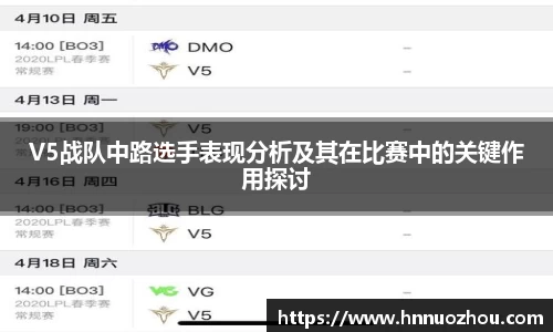 V5战队中路选手表现分析及其在比赛中的关键作用探讨